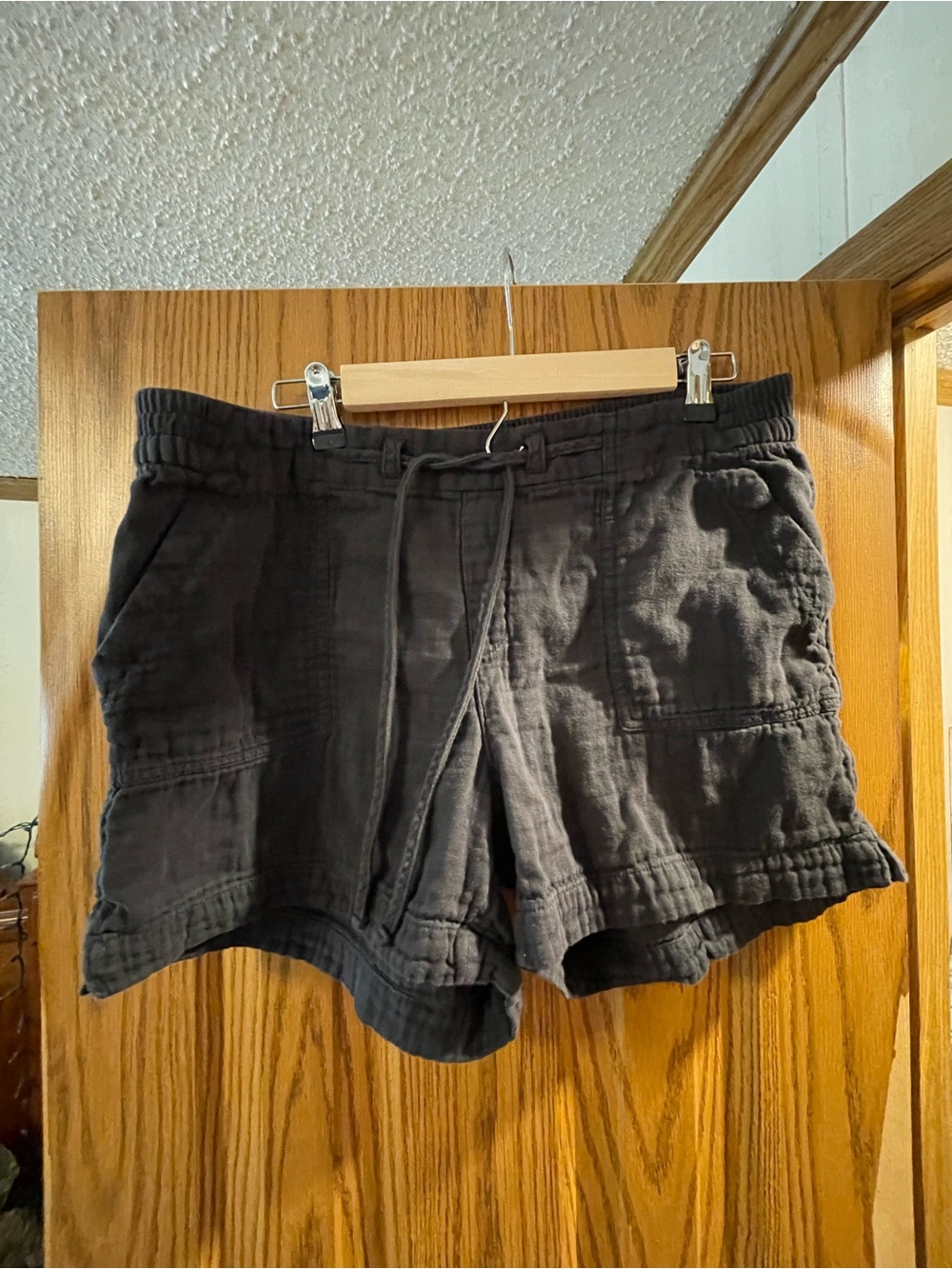 Old Navy Black Cargo Drawstring Shorts